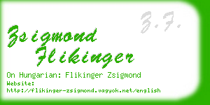 zsigmond flikinger business card